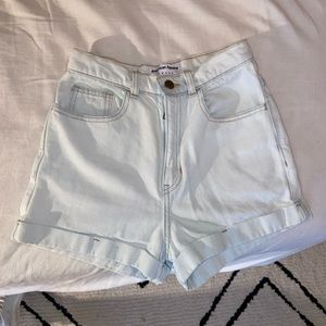 American Apparel high waisted denim shorts